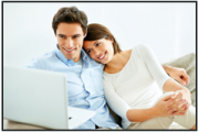 Family enjoying internet connection
